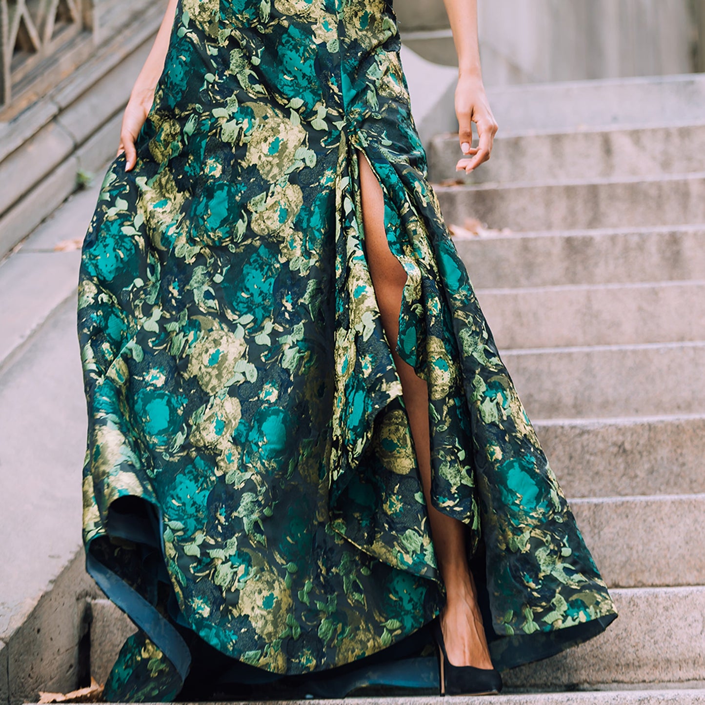 LS Front Zipper Beaded Sheath