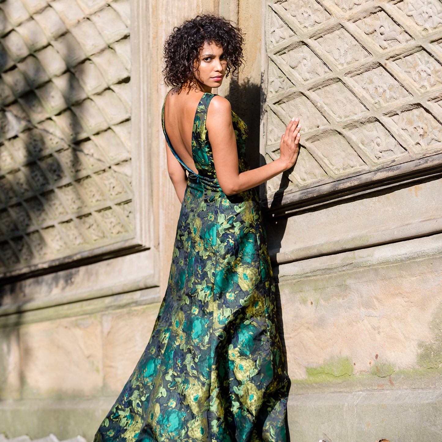 LS Front Zipper Beaded Sheath