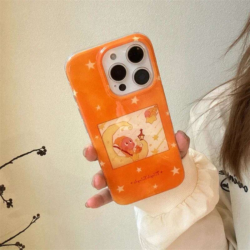 Lovely Orange Star Phone Case For iPhone