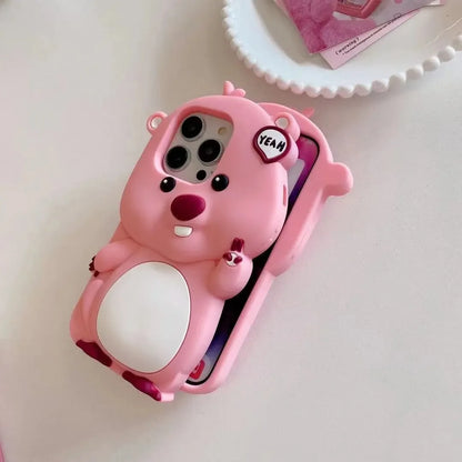 So Cute 3D Cartoon Pink Loopy Phone Case