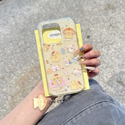 Funny Cute Sanrio Dog Glitter Phone Case For iPhone