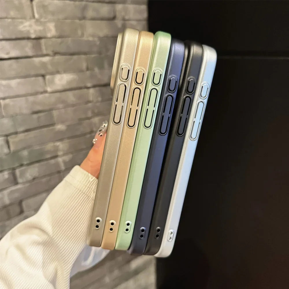 Ultra Thin Metallic Paint Magnetic Case For iPhone