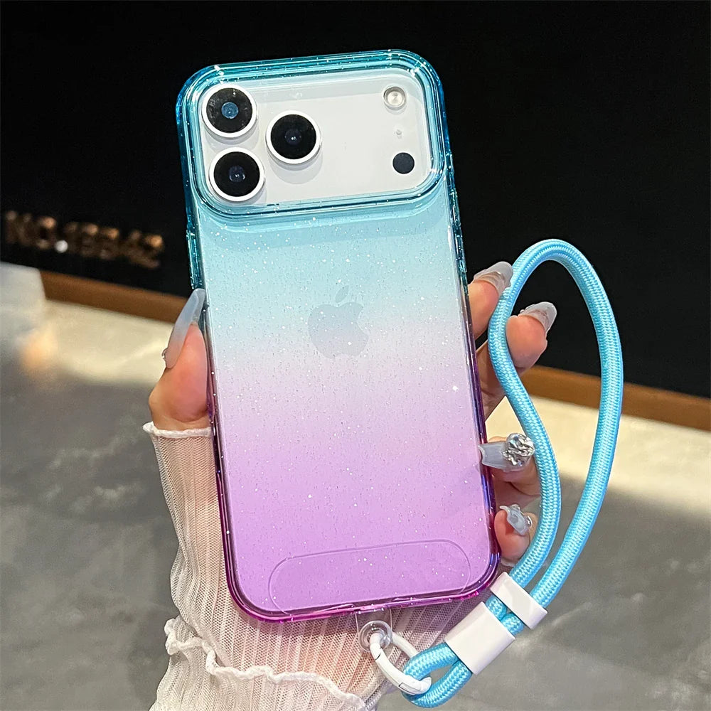 Gradient Colorful Transparent Phone Case For iPhone