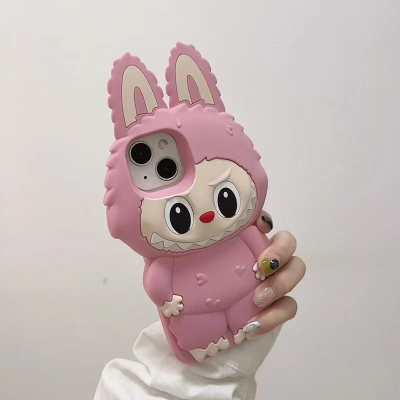 3D Cartoon Kawaii LaBuBu Monster Soft Silicone Phone Case