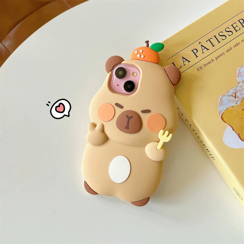 Cute Funny 3D Cartoon Capybara Phone Case