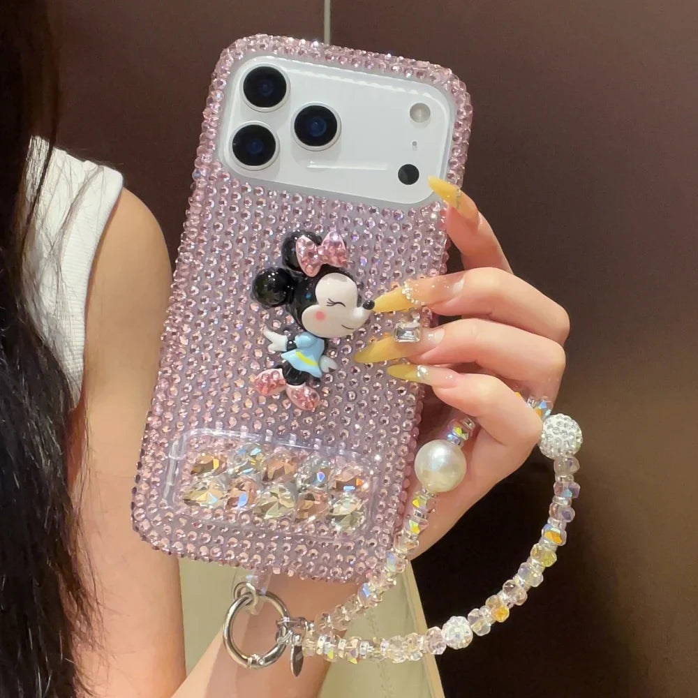 Kawaii Minnie Rhinestone Bling Crystal Phone Case For iphone
