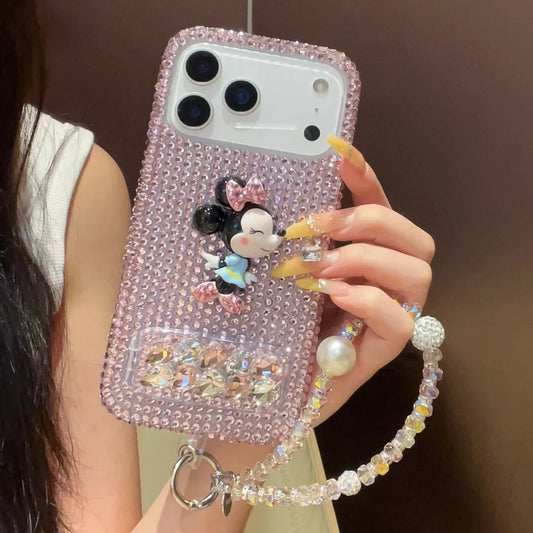 Kawaii Minnie Rhinestone Bling Crystal Phone Case For iphone