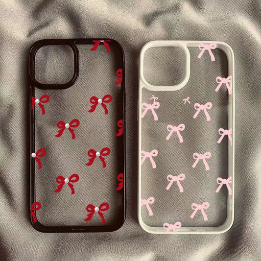 Fashionable Red Pink Bow Phone Case