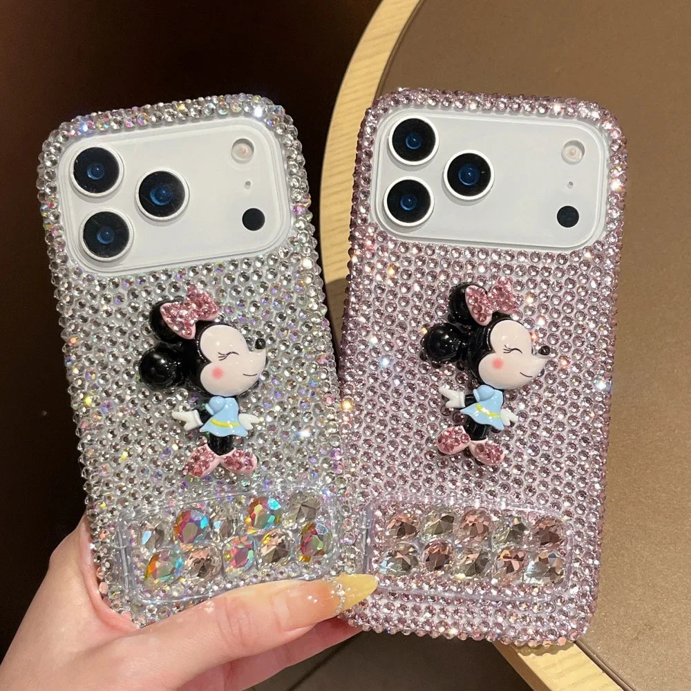 Kawaii Minnie Rhinestone Bling Crystal Phone Case For iphone