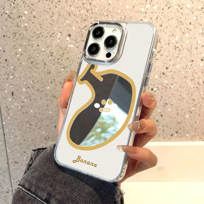 Cartoon Fruit Make Up Mirror Phone Case