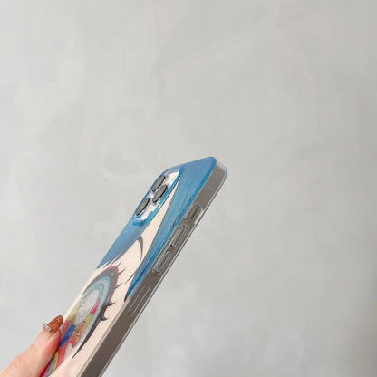Cartoon Anime Iridescent Shinning Eyes Double Layers Phone Case