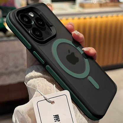 New Bicolor Matte Frosted Magnetic Phone Case For iPhone