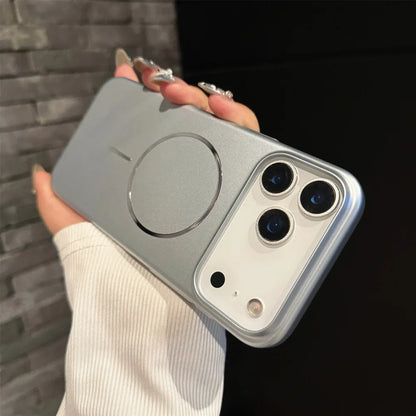 Ultra Thin Metallic Paint Magnetic Case For iPhone