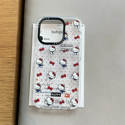 White Cute Mini Red Bow Hello Kitty Phone Case