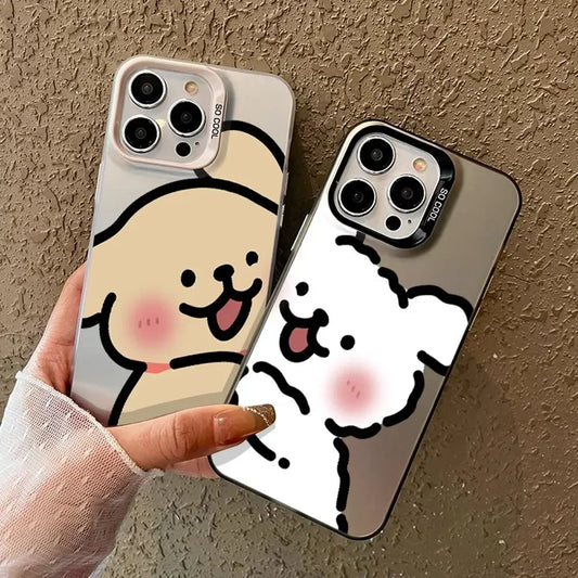 Cute Anime Dog Lovers Couple Phone Case