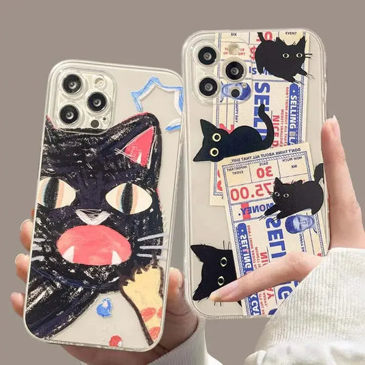 Doodle Angry Cat Phone Case