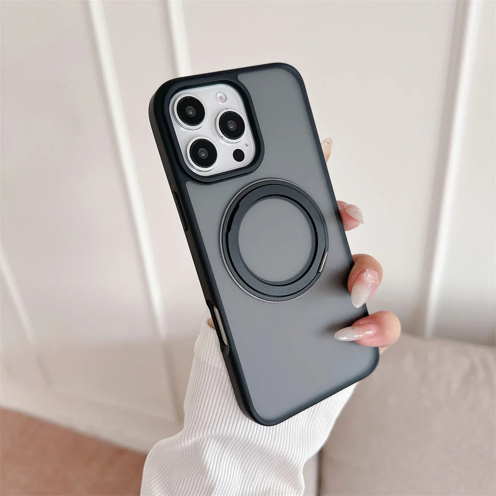 Luxury Magnetic Stand Matte For Magsafe Phone Case
