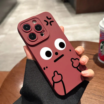Cartoon Funny Middle Finger Phone Case