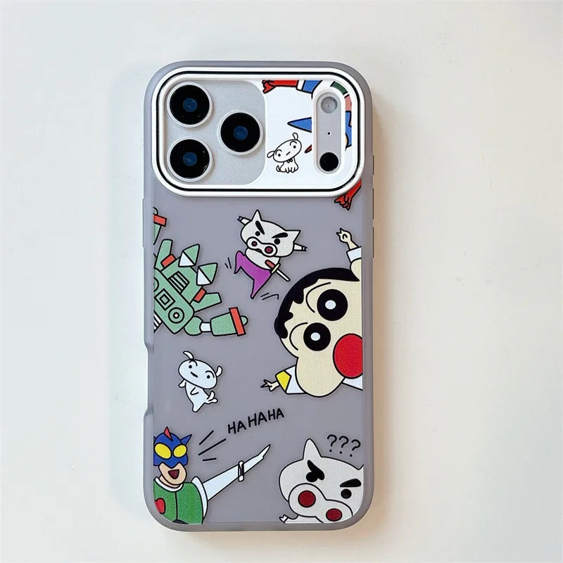 Anime Cute Cartoon Funny Crayon Shin-Chan Pattern Phone Case For iPhone