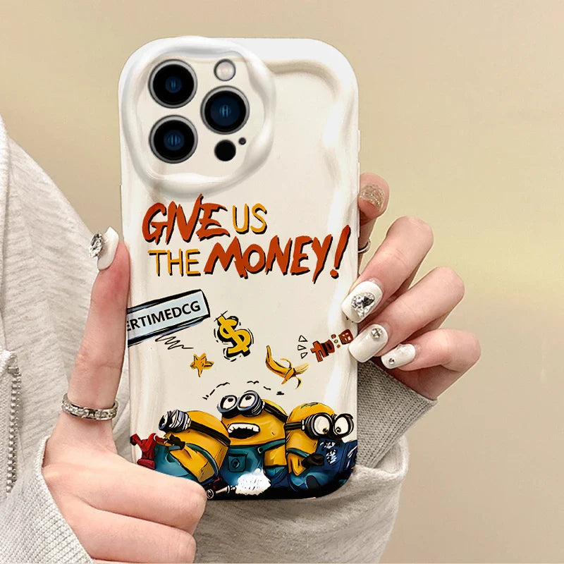 Cute Minions Cartoon Wave Phone Case