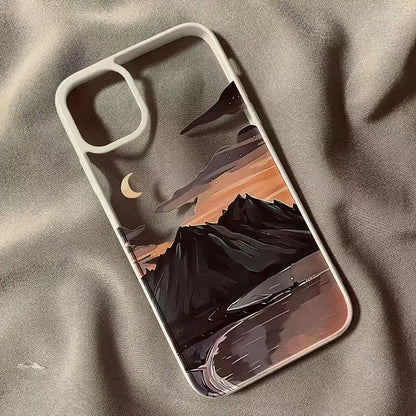 Sunset Scenery Hard Clear Phone Case