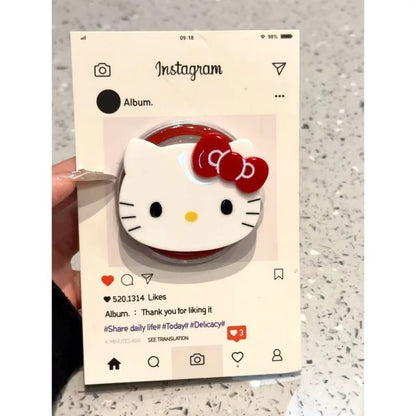 The Phone Case With The Cute Hello Kitty Magnetic Stand is Suitable For iPhone