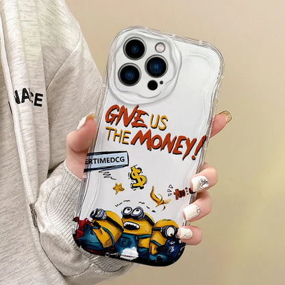 Cute Minions Cartoon Wave Phone Case