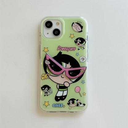 Korean Cartoon Three-dimensional Eyes Phone Case For iPhone