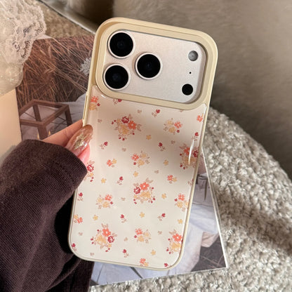 Korean Autumn Full Screen Flowers Drop Glue Phone Case For iPhone