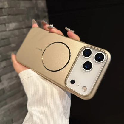 Ultra Thin Metallic Paint Magnetic Case For iPhone