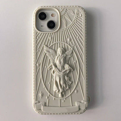 New Fashion Classical Art Angel Statue Silicone Phone Case
