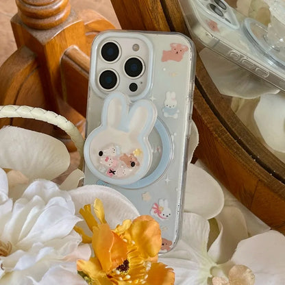 Miffy Phone Case with Holder Kawaii Miffy Rabbit Suitable For iPhone