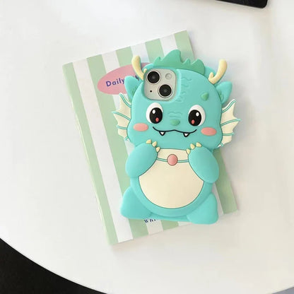 Kawaii 3D Cartoon Big Dinosaur Phone Case