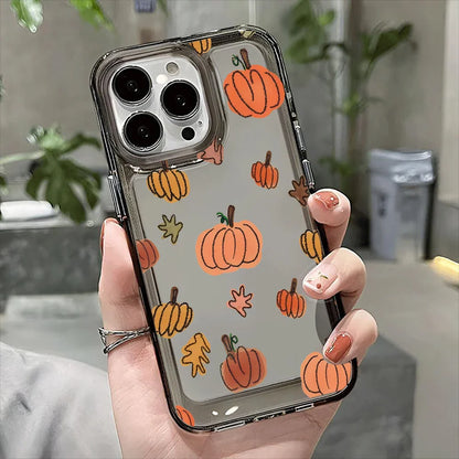 Happy Halloween Pumpkin Clear Phone Case For iPhone