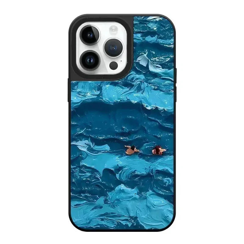 Ocean Oil Painting Mirror Phone Case
