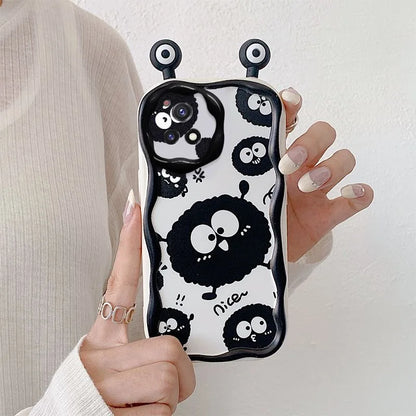 Cute Rubber Elk Ear Fairydust Eye Cartoon Phone Case