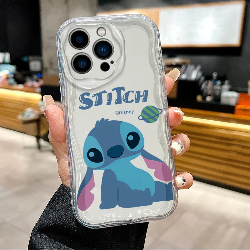 Disney Stitch Angel Lovers Phone Case For iPhone