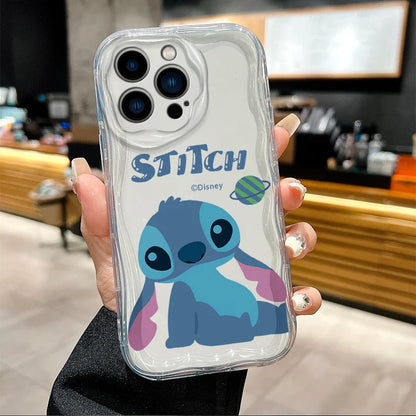 Disney Stitch Angel Lovers Phone Case For iPhone