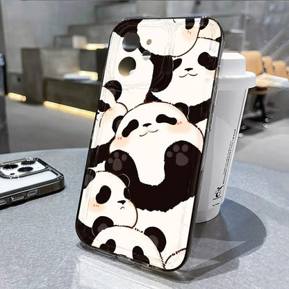 Cute Panda Clear Phone Case