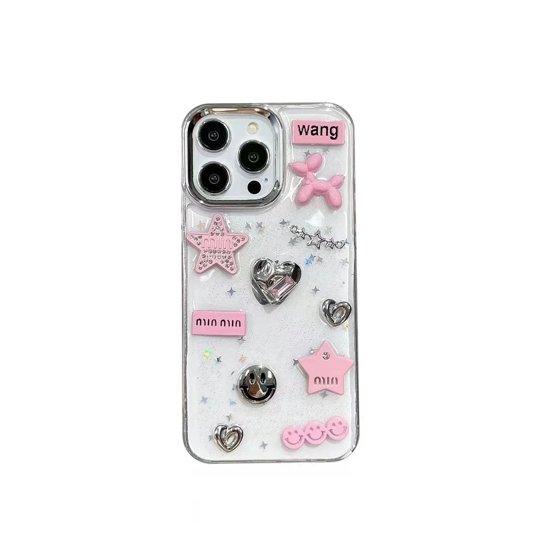 3D Love Heart Balloon Dog Phone Case