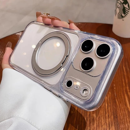 Matte Rotating Bracket Holder Magnetic Phone Case For iPhoneCover
