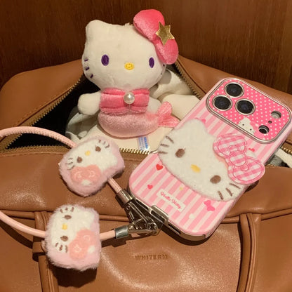 Large Window Texture Hello Kitty Phone Case For iPhone