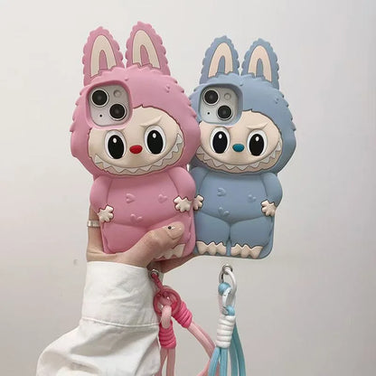 3D Cartoon Kawaii Monster Rabbit Soft Silicone Phone Case For iPhone