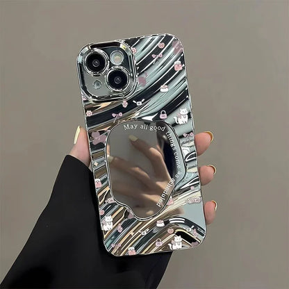 Curly Wave Make Up Mirror Phone Case
