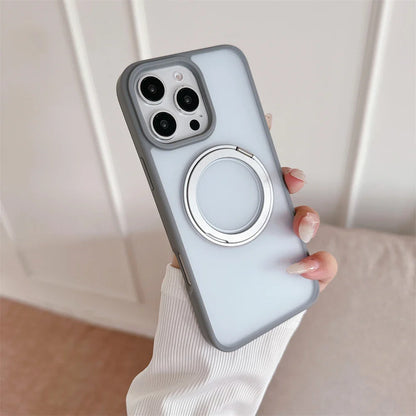 Luxury Magnetic Stand Matte For Magsafe Phone Case