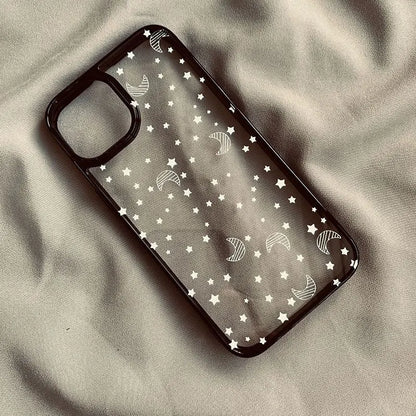 Universe Starry Sky Moon Clear Phone Case