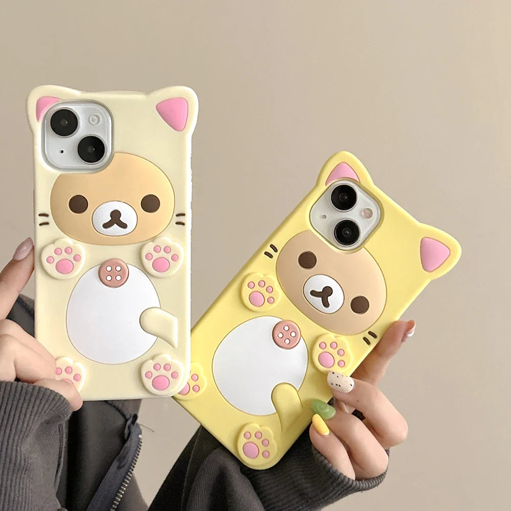 Cute Cat Bear Phone Case