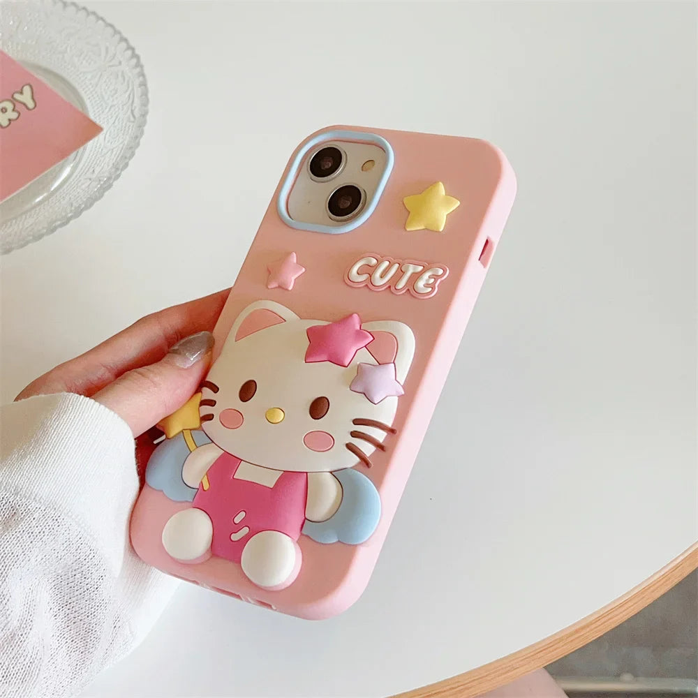 Hello Kitty Cartoon Silicone Phone Case