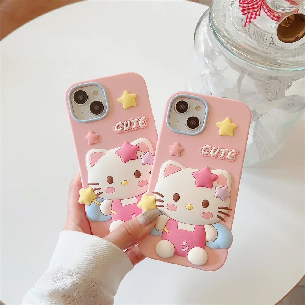 Hello Kitty Cartoon Silicone Phone Case