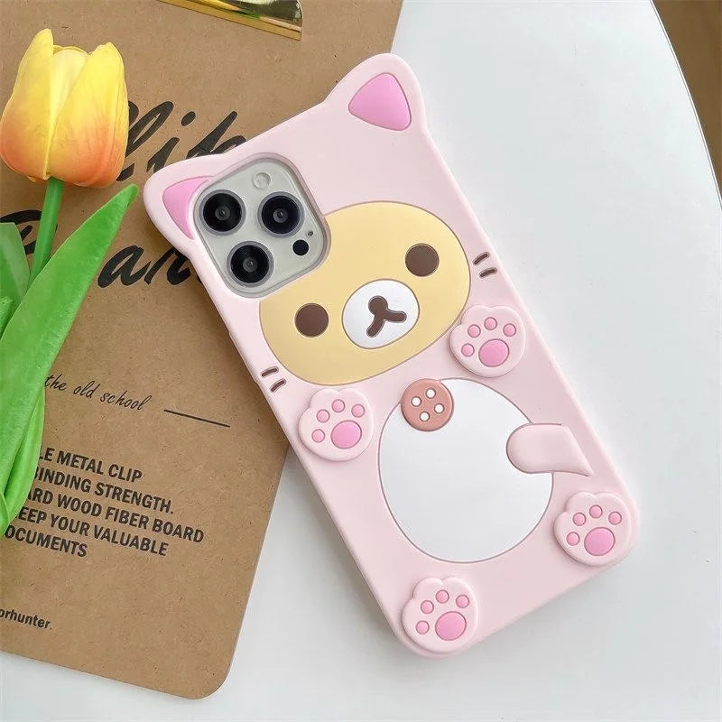 Cute Cat Bear Phone Case